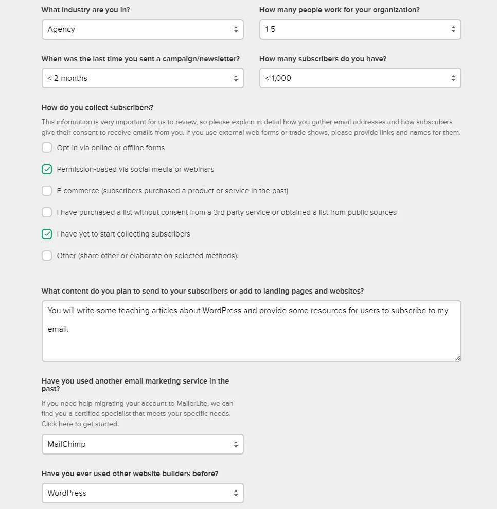 Mailerlite,電子郵件行銷
