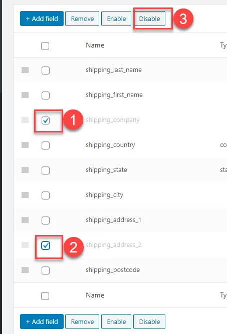 把WooCommerce中沒有用到的結帳欄位隱藏起來